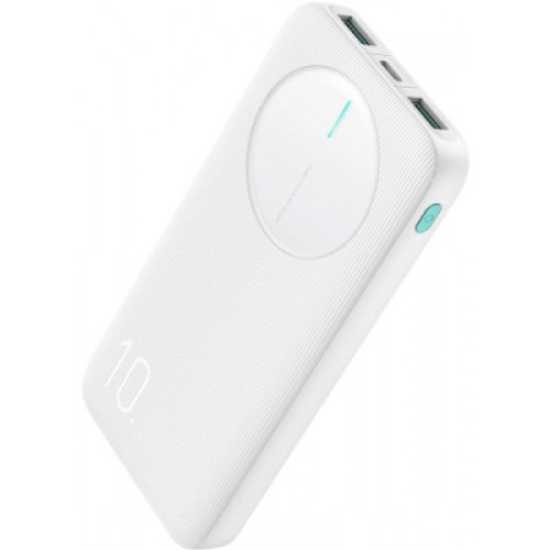 Батарея универсальная JOYROOM 10000mAh 12W QC, 2xUSB-A, USB-C In/Out White (JR-PBF12)