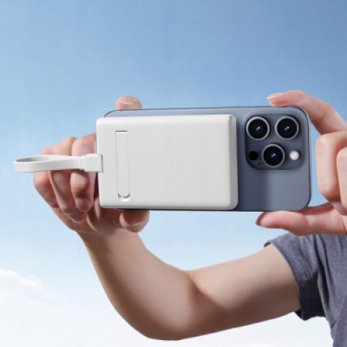 Батарея универсальная JOYROOM Magnetic Wireless 10000mAh 20W QC, USB-C In/Out White (JR-PBM01 / 6941237112545)