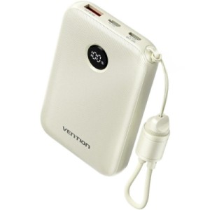 Батарея универсальная VENTION 10000mAh 22,5W Fast Charging, USB-A, 2xUSB-C Beige (FKAN0-C)