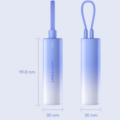 Батарея универсальная VENTION 5000mAh 20W PD, USB-C In/Out, Lightning In/Out, with cable, Gradient Blue (FHWL0)
