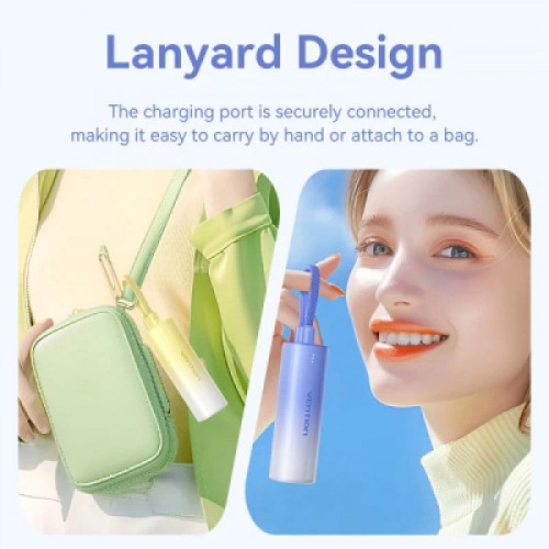 Батарея универсальная VENTION 5000mAh 20W PD, USB-C In/Out, Lightning In/Out, with cable, Gradient Yellow (FHWY0)