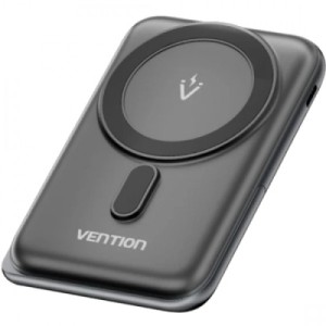 Батарея универсальная VENTION Magnetic Wireless 10000mAh 20W PD USB-C In/Out, QI-15W Black (FHNB0)