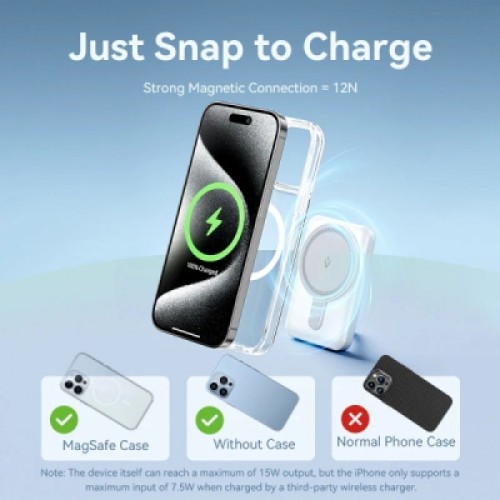 Батарея универсальная VENTION Magnetic Wireless 5000mAh 20W PD, USB-C, QI-15W Pink (FHSP0)