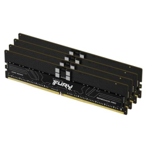 Модуль памяти для сервера Kingston 128GB 6400MT/s DDR5 ECC Reg CL32 DIMM (Kit of 4) FURY Renegade Pro XMP (KF564R32RBK4-128)