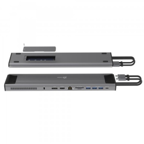 Порт-репликатор J5create Dock-Station USB-C 10Gbps, 12-in-1 (слот M2 NVMe/хаб/HDMI/DP/PD/картрид/LAN) (JCD552-N) Порт-репликатор J5create Dock-Station USB-C 10Gbps, 12-in-1 (слот M2 NVMe/хаб/HDMI/DP/PD/картрид/LAN) (JCD552-N)