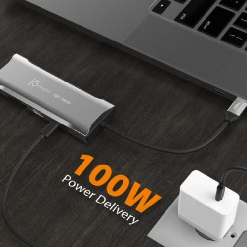 Порт-репликатор J5create Dock-Station USB-C 10Gbps, 7-in-1 (хаб/HDMI/PD/картридер) (JCD393-N) Порт-репликатор J5create Dock-Station USB-C 10Gbps, 7-in-1 (хаб/HDMI/PD/картридер) (JCD393-N)