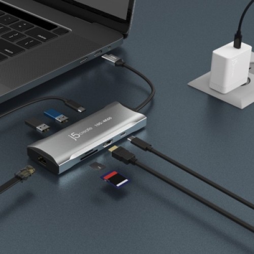 Порт-репликатор J5create Dock-Station USB-C 10Gbps, 7-in-1 (хаб/HDMI/PD/картридер) (JCD393-N) Порт-репликатор J5create Dock-Station USB-C 10Gbps, 7-in-1 (хаб/HDMI/PD/картридер) (JCD393-N)
