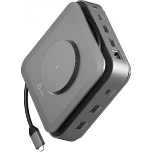 Порт-реплікатор J5create Dock-Station USB-C 10-in-1 (HDMI/PD/USB-A/USB-C/LAN) (JCD3199-N)