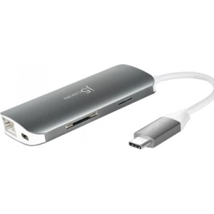 Порт-реплікатор J5create Dock-Station USB-C 9-in-1 (хаб/HDMI/PD/картридер) (JCD383-N)