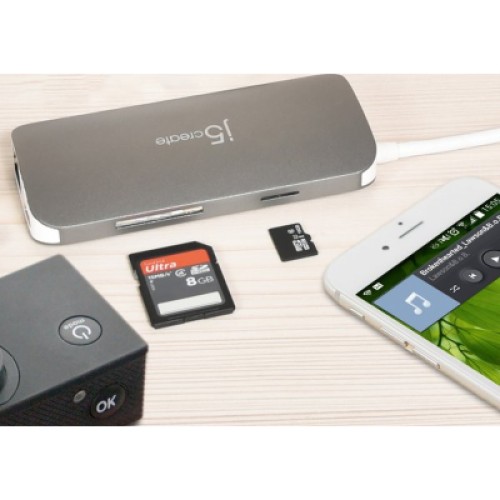 Порт-репликатор J5create Dock-Station USB-C 9-in-1 (хаб/HDMI/PD/картридер) (JCD383-N) Порт-репликатор J5create Dock-Station USB-C 9-in-1 (хаб/HDMI/PD/картридер) (JCD383-N)
