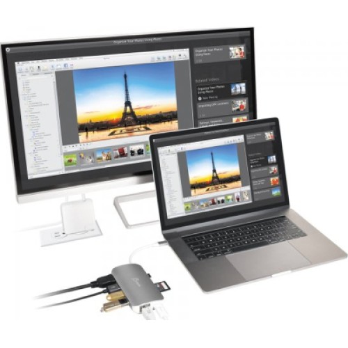 Порт-репликатор J5create Dock-Station USB-C 9-in-1 (хаб/HDMI/PD/картридер) (JCD383-N) Порт-репликатор J5create Dock-Station USB-C 9-in-1 (хаб/HDMI/PD/картридер) (JCD383-N)