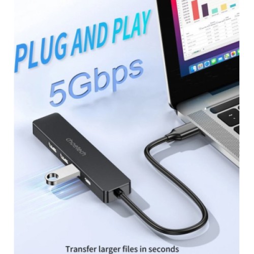 Порт-репликатор Choetech Dock-Station USB-C 5-in-1 (HDMI/PD/USB-A/USB-C) (HUB-M80-BK)