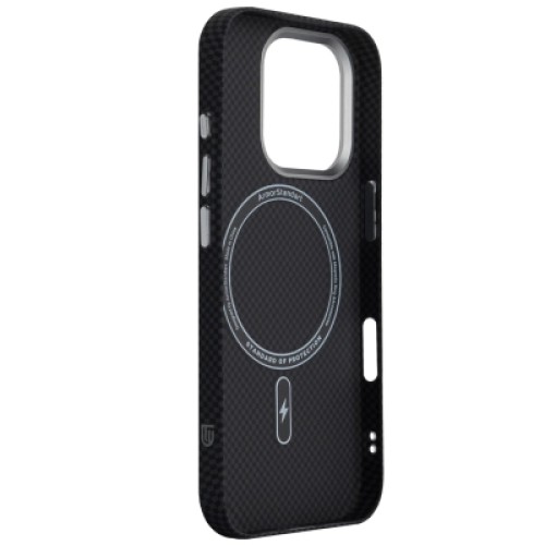 Чехол для мобильного телефона Armorstandart LikeCarbon2 MagCase Apple iPhone 16 Pro Kevlar Black (ARM88381)