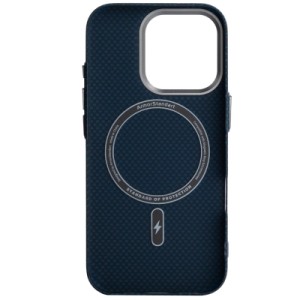 Чехол для мобильного телефона Armorstandart LikeCarbon2 MagCase Apple iPhone 16 Pro Kevlar Dark Blue (ARM88594)