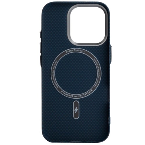 Чехол для мобильного телефона Armorstandart LikeCarbon2 MagCase Apple iPhone 16 Pro Kevlar Dark Blue (ARM88594)