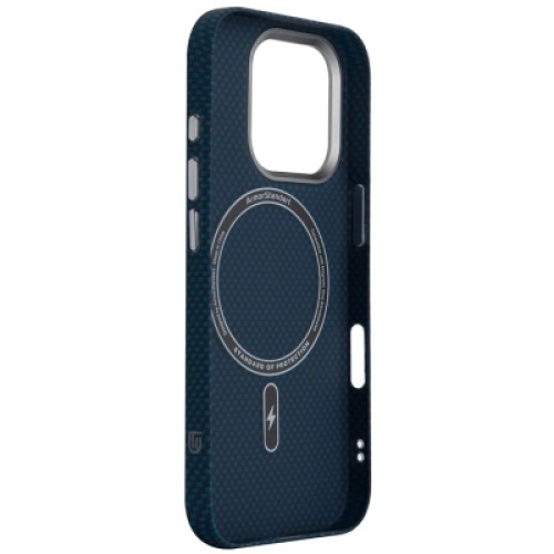 Чехол для мобильного телефона Armorstandart LikeCarbon2 MagCase Apple iPhone 16 Pro Kevlar Dark Blue (ARM88594)