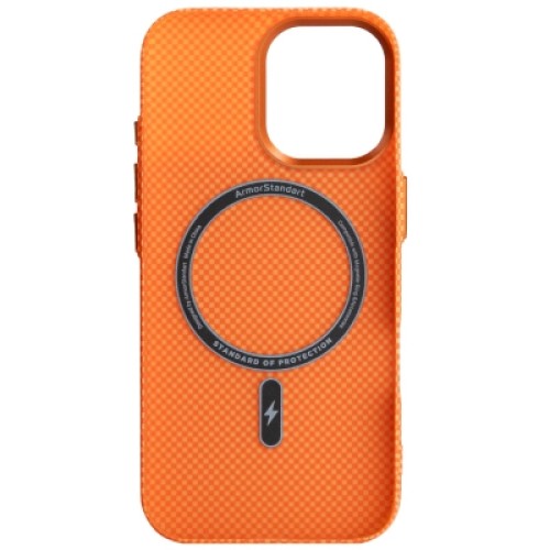 Чехол для мобильного телефона Armorstandart LikeCarbon2 MagCase Apple iPhone 16 Pro Kevlar Orange (ARM88596)