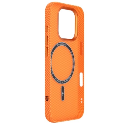 Чехол для мобильного телефона Armorstandart LikeCarbon2 MagCase Apple iPhone 16 Pro Kevlar Orange (ARM88596)