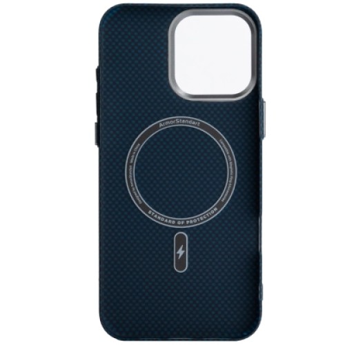 Чехол для мобильного телефона Armorstandart LikeCarbon2 MagCase Apple iPhone 16 Pro Max Kevlar Dark Blue (ARM88593)