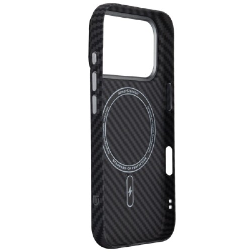 Чехол для мобильного телефона Armorstandart LikeCarbon2 MagCase Apple iPhone 17 Pro Carbon Black (ARM86258)