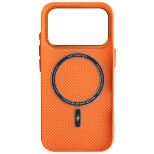 Чехол для мобильного телефона Armorstandart LikeCarbon2 MagCase Apple iPhone 17 Pro Kevlar Orange (ARM88556)