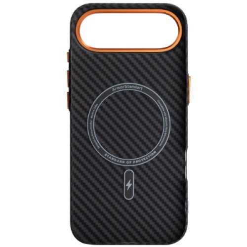Чехол для мобильного телефона Armorstandart LikeCarbon2 SE MagCase Apple iPhone 17 Air Black Orange (ARM89155)