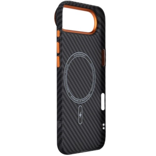 Чехол для мобильного телефона Armorstandart LikeCarbon2 SE MagCase Apple iPhone 17 Air Black Orange (ARM89155)