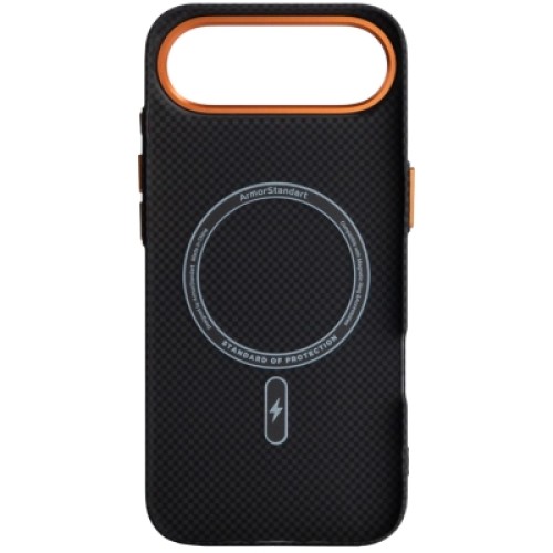 Чехол для мобильного телефона Armorstandart LikeCarbon2 SE MagCase Apple iPhone 17 Air Kevlar Black Orange (ARM89166)