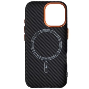 Чехол для мобильного телефона Armorstandart LikeCarbon2 SE MagCase Apple iPhone 17 Black Orange (ARM89160)