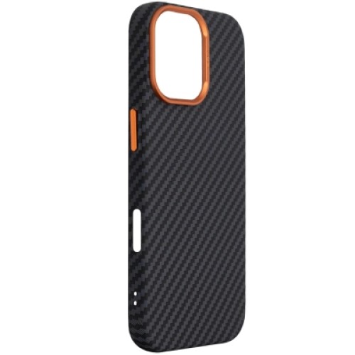 Чехол для мобильного телефона Armorstandart LikeCarbon2 SE MagCase Apple iPhone 17 Black Orange (ARM89160)