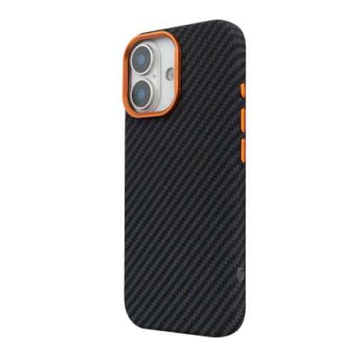 Чехол для мобильного телефона Armorstandart LikeCarbon2 SE MagCase Apple iPhone 17 Black Orange (ARM89160)