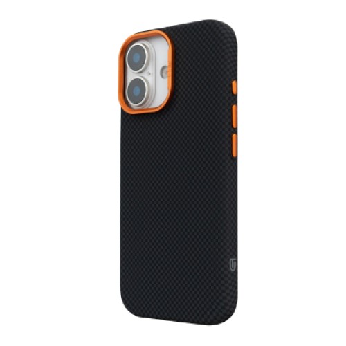 Чехол для мобильного телефона Armorstandart LikeCarbon2 SE MagCase Apple iPhone 17 Kevlar Black Orange (ARM89163)
