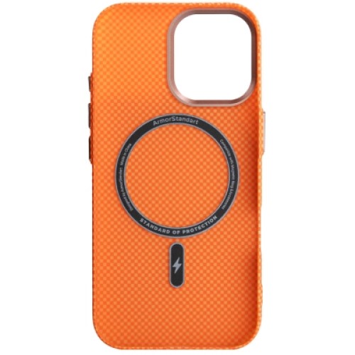 Чехол для мобильного телефона Armorstandart LikeCarbon2 SE MagCase Apple iPhone 17 Kevlar Orange Rose Gold (ARM89167)