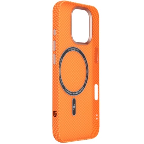 Чехол для мобильного телефона Armorstandart LikeCarbon2 SE MagCase Apple iPhone 17 Kevlar Orange Rose Gold (ARM89167)