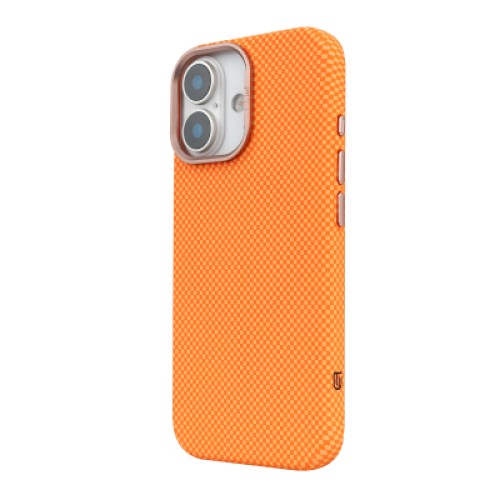 Чехол для мобильного телефона Armorstandart LikeCarbon2 SE MagCase Apple iPhone 17 Kevlar Orange Rose Gold (ARM89167)