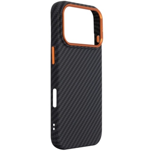 Чехол для мобильного телефона Armorstandart LikeCarbon2 SE MagCase Apple iPhone 17 Pro Black Orange (ARM89161)