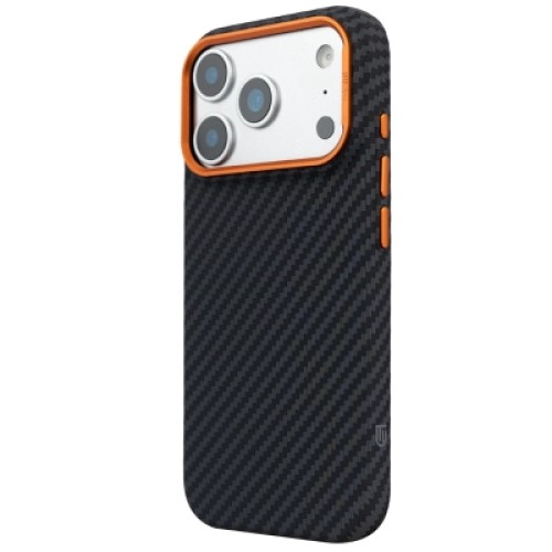 Чехол для мобильного телефона Armorstandart LikeCarbon2 SE MagCase Apple iPhone 17 Pro Black Orange (ARM89161)