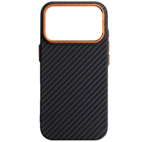 Чехол для мобильного телефона Armorstandart LikeCarbon2 SE MagCase Apple iPhone 17 Pro Black Orange (ARM89161)