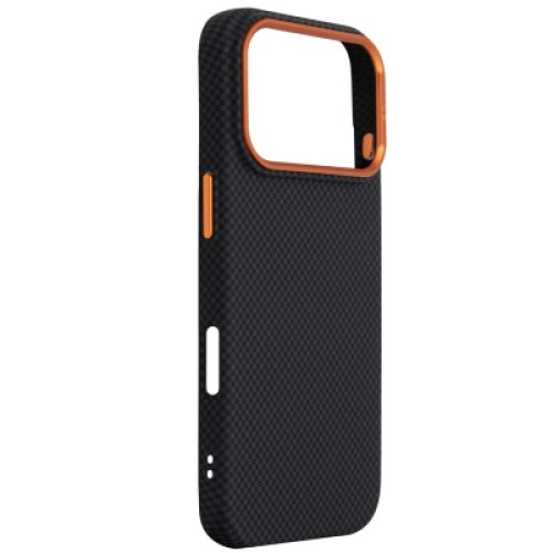 Чехол для мобильного телефона Armorstandart LikeCarbon2 SE MagCase Apple iPhone 17 Pro Kevlar Black Orange (ARM89164)