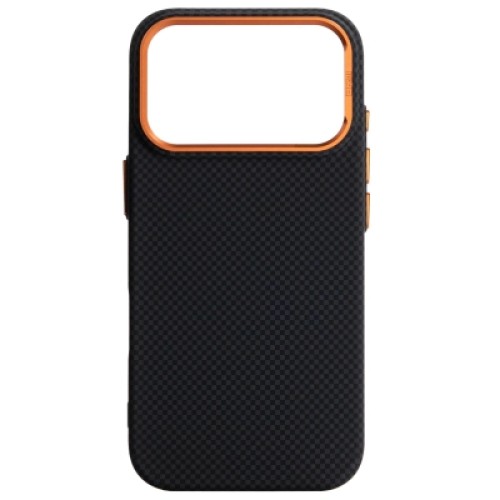 Чехол для мобильного телефона Armorstandart LikeCarbon2 SE MagCase Apple iPhone 17 Pro Kevlar Black Orange (ARM89164)