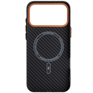Чехол для мобильного телефона Armorstandart LikeCarbon2 SE MagCase Apple iPhone 17 Pro Max Black Orange (ARM89162)