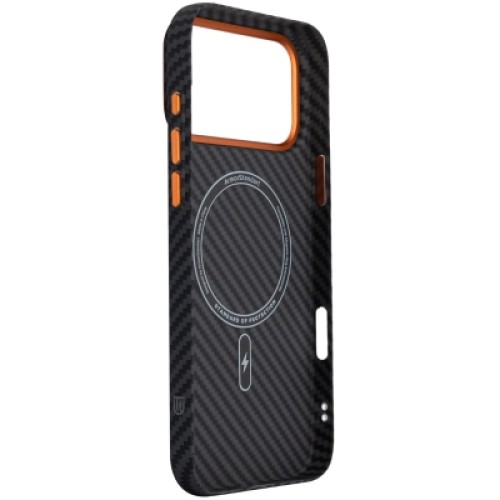 Чехол для мобильного телефона Armorstandart LikeCarbon2 SE MagCase Apple iPhone 17 Pro Max Black Orange (ARM89162)