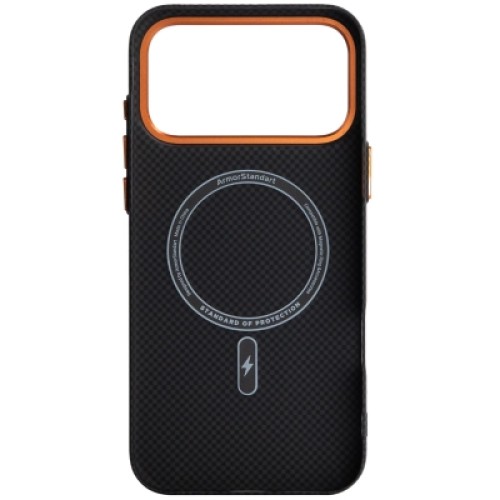 Чехол для мобильного телефона Armorstandart LikeCarbon2 SE MagCase Apple iPhone 17 Pro Max Kevlar Black Orange (ARM89165)