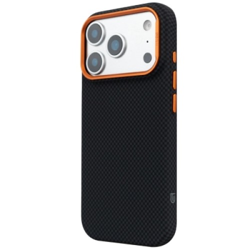 Чехол для мобильного телефона Armorstandart LikeCarbon2 SE MagCase Apple iPhone 17 Pro Max Kevlar Black Orange (ARM89165)