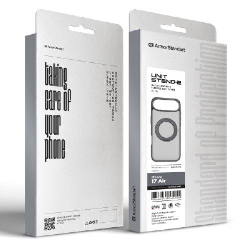 Чехол для мобильного телефона Armorstandart Unit Stand2 Apple iPhone 17 Air Titanium Grey (ARM86343)