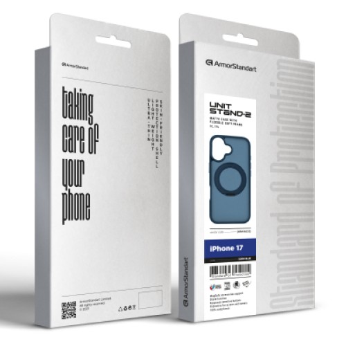 Чехол для мобильного телефона Armorstandart Unit Stand2 Apple iPhone 17 Dark Blue (ARM86332)