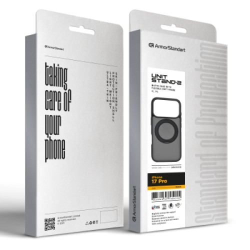 Чехол для мобильного телефона Armorstandart Unit Stand2 Apple iPhone 17 Pro Black (ARM86333)
