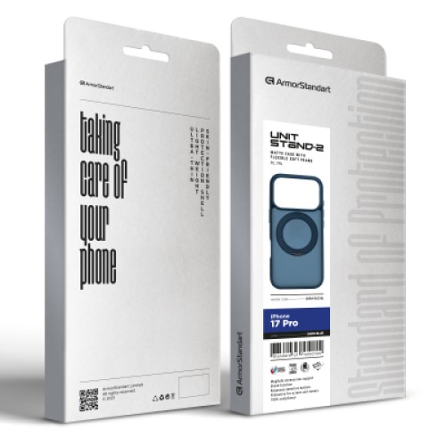 Чехол для мобильного телефона Armorstandart Unit Stand2 Apple iPhone 17 Pro Dark Blue (ARM86336)