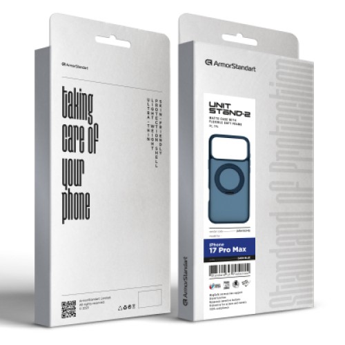 Чехол для мобильного телефона Armorstandart Unit Stand2 Apple iPhone 17 Pro Max Dark Blue (ARM86340)