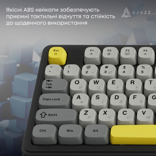 Клавиатура Ajazz AF98 Plus Wireless/Bluetooth/USB UA Black/Grey/Yellow (AF98-PLUS-BGY)